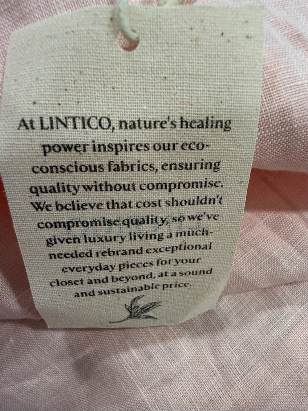 NWT Lintico Alexa Sz XL Light Pink 100% Linen Cottagecore Fit & Flare Midi Dress - Picture 8 of 13